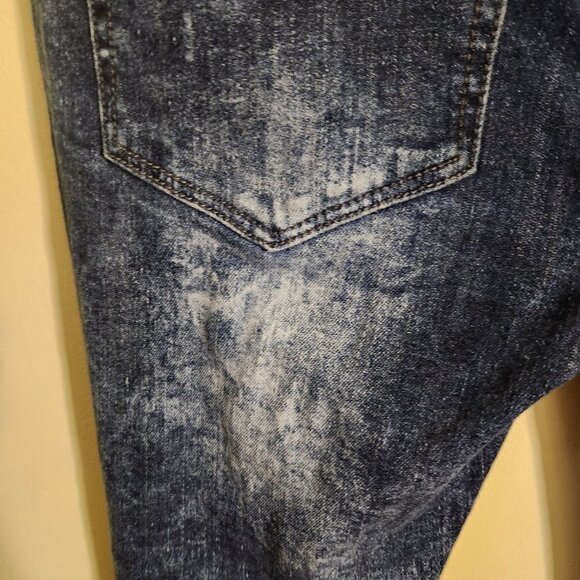 C J Black Skinny Flex Premium Denim Destroyed Distressed Jeans Size 34x32 - Picture 8 of 12
